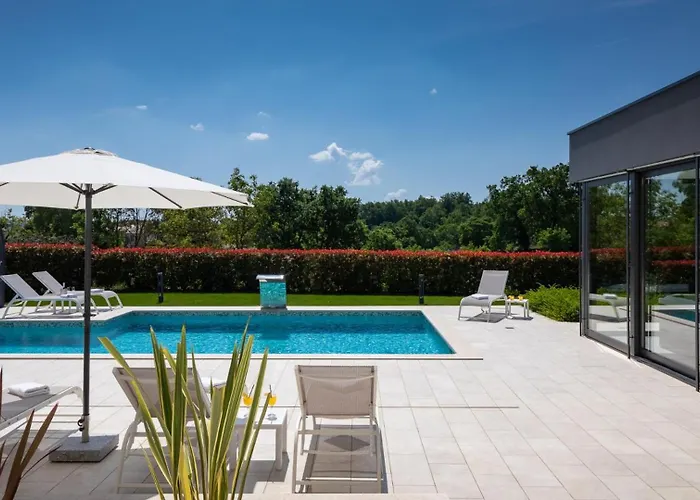 Modern Blanka With Pool And Grill In Tinjan Vila